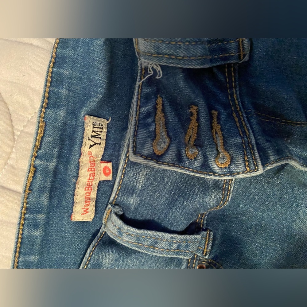 YMI booty lifting jeans, size 5, blue jean